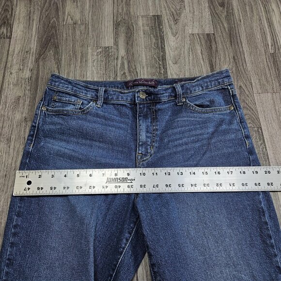 Gloria Vanderbilt Boyfriend Jeans Womens 10 Blue Medium Wash Mid Rise Stretch - Picture 7 of 10